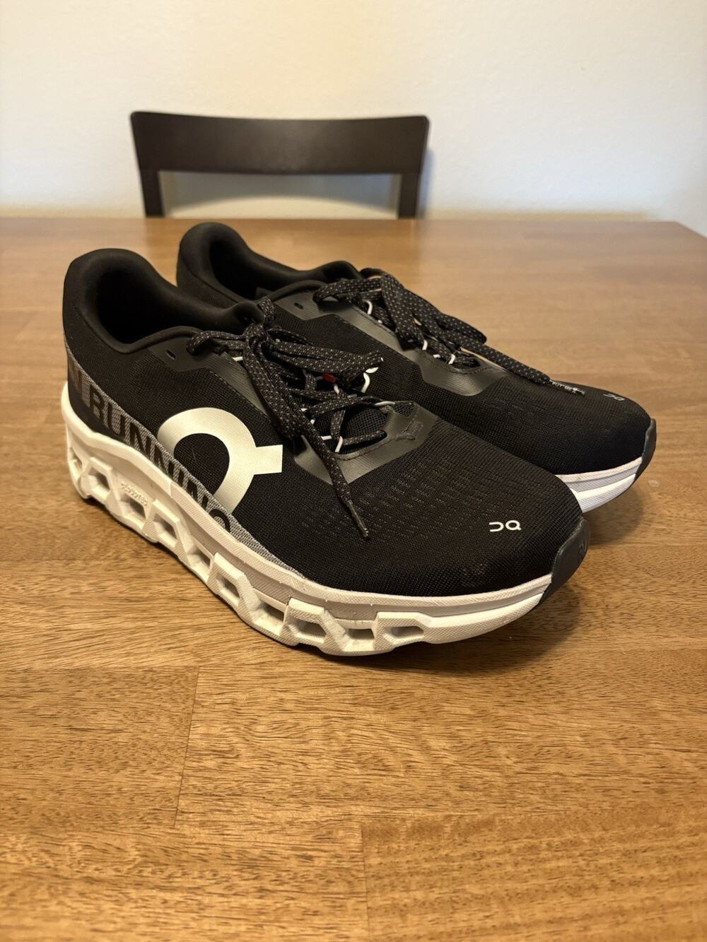On Cloudmonster 2 Mens Size 11.5 Black Athletic Running Walking Sneakers EUC